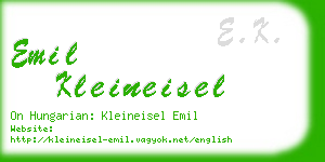 emil kleineisel business card